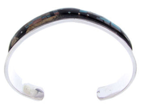 Multicolor Native American Mesa Design Jewelry Cuff Bracelet YS67435